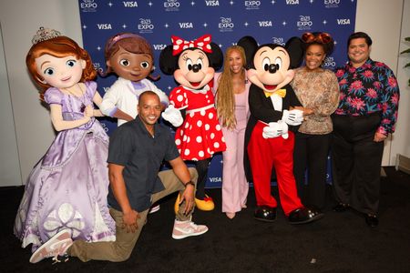 Sofia the First, Doc McStuffins, Donald Faison, Minnie Mouse, Ayo Davis (President, Disney Branded Television), Mickey Mouse, Yvette Nicole Brown, Harvey Guillén