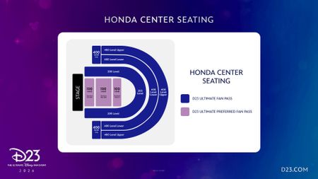 D23 The Ultimate Disney Fan Event 2026 Honda Center Seating